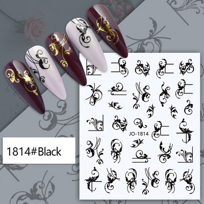 Nail Art matrica Lézeres pillangó tavaszi virágok matricák körmökhöz Holografikus ragasztós csúszkák 3D körömmatrica dekoráció