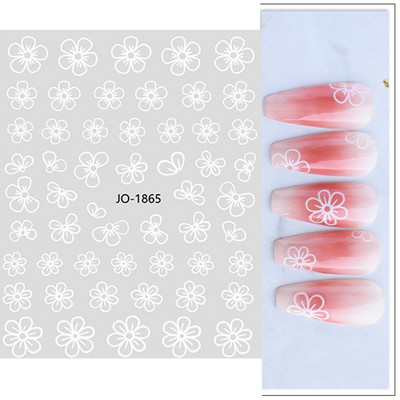 Nail Art matrica Lézeres pillangó tavaszi virágok matricák körmökhöz Holografikus ragasztós csúszkák 3D körömmatrica dekoráció