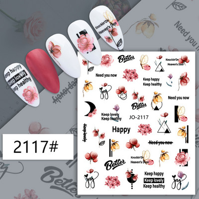 Nail Art matrica Lézeres pillangó tavaszi virágok matricák körmökhöz Holografikus ragasztós csúszkák 3D körömmatrica dekoráció
