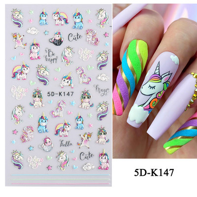 1 leht valged lilled pitsist küünekleebised 5D kleebised reljeefsed lillelised küünte kujundused liugur Jaapani kaunistus maniküür TR5D-K-2