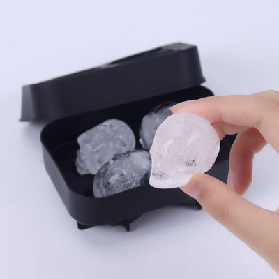 1 ΤΕΜ. Ice Cube Maker DIY Δημιουργική φόρμα δίσκου σχήματος κρανίου σιλικόνης Home Bar Party Cool Whisky Wine Ice Cream Bar Tool