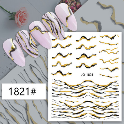 Fekete fehér betűkkel körömdíszítő matrica absztrakt arccímke csúszkák körömdíszítéshez barkácsolás Word Design UV gél varázslatok