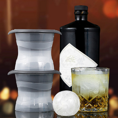 Силиконова форма за кубчета лед Направи си сам кръгла форма за ледена топка за коктейлна напитка с уиски