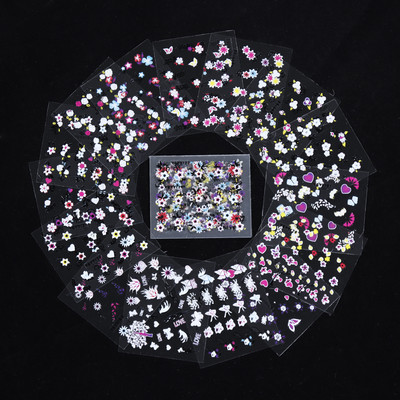 1PC Серия Blue Eye Стикери за нокти Абстрактна линия Модел Evil Eye Дизайн Декорации за изкуство за нокти Очарователни стикери Маникюр Направи си сам за нокти