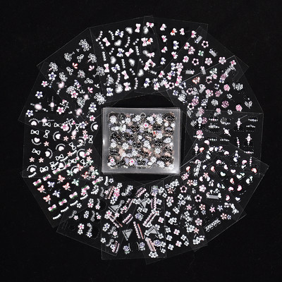 1PC Серия Blue Eye Стикери за нокти Абстрактна линия Модел Evil Eye Дизайн Декорации за изкуство за нокти Очарователни стикери Маникюр Направи си сам за нокти