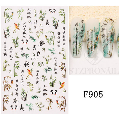 Autocolante 3D pentru unghii Roșu Inimă mare Dragoste Valentine Sweet Cartoon Cuplu Scrisoare Autoadeziv Wrap Slider Decorații pentru manichiură SLF739