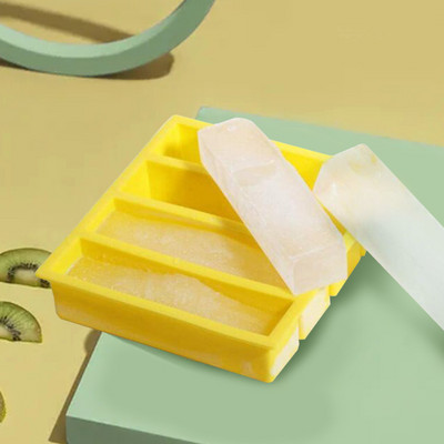 Pika ribaga jääaluse vorm toidukvaliteediga silikoonist jääaluse vorm DIY jäämasin jääaluse kandik