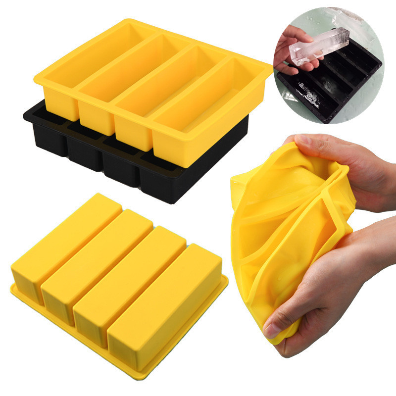 Ilgos juostelės ledo padėklo formelės maistinės silikoninės ledo padėklo formos „pasidaryk pats“ ledo gaminimo ledo padėklo padėklas