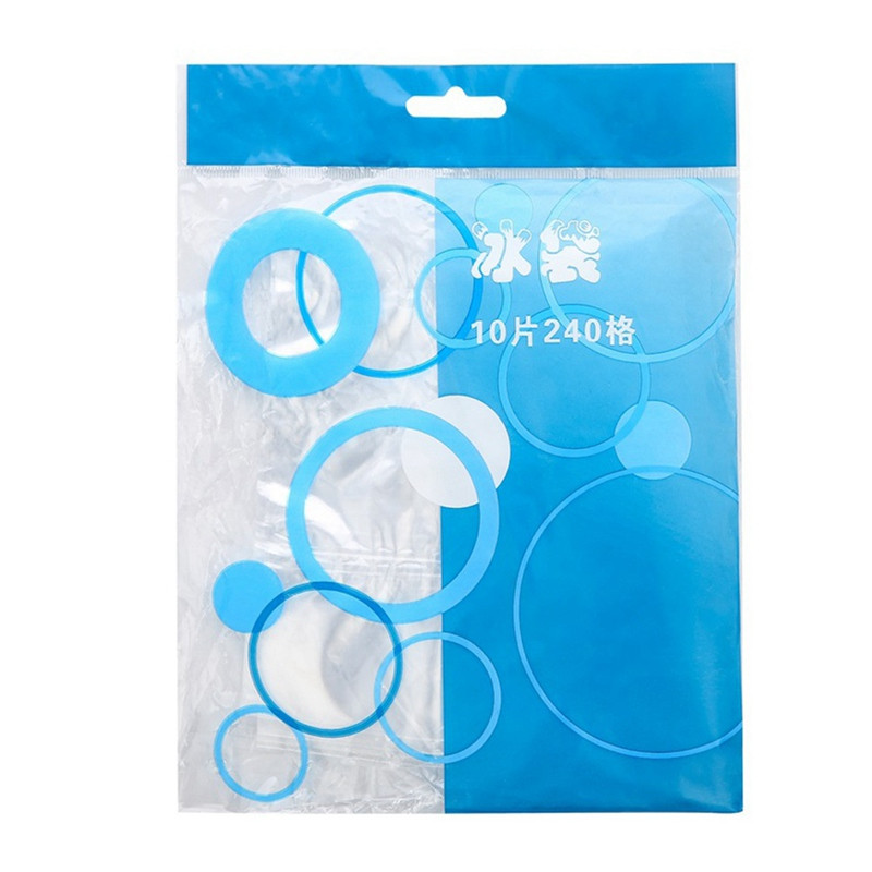 10 bucăți/pachet Saci de gheață de unică folosință înghețați pentru cuburi de gheață din plastic cu auto-etanșare Instrumente pentru prepararea de gheață