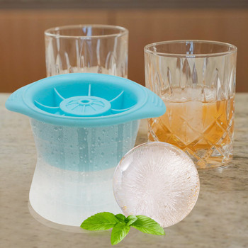 Нова форма за кубчета лед с кръгла топка от 6 см Направи си сам машина за сладолед Пластмасова форма за лед Тава за лед за уиски за бар Инструмент Кухненска джаджа Аксесоари