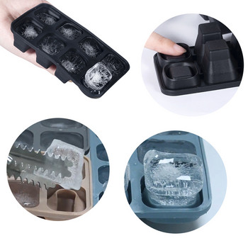 Silicone 4/6/8 Grids Cube Ice Tray Mold Whisky Ice Mold Ice Cube Maker Καλούπια σοκολάτας που ξεθωριάζουν Ανθεκτικά Εύκολα αφαιρούνται Δίσκοι πάγου