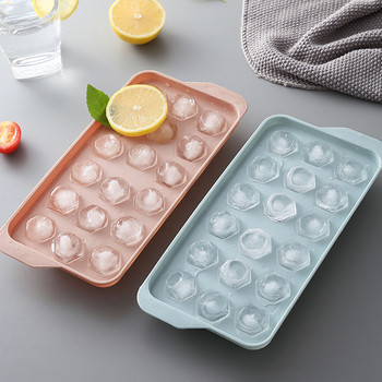 Πλαστικά καλούπια Δίσκος παγωτού 18/33 Grid 3D στρογγυλά καλούπια πάγου Home Bar Party Use Στρογγυλή μπάλα Παγωτομηχανές Κουζίνα DIY Καλούπια παγωτού
