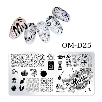 Rectangle Nail Art Stamper Templates DIY Design Plate Nail Design Plate Image Plate Nail Art Tools