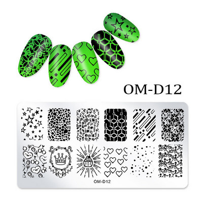 Rectangle Nail Art Stamper Templates DIY Design Plate Nail Design Plate Image Plate Nail Art Tools