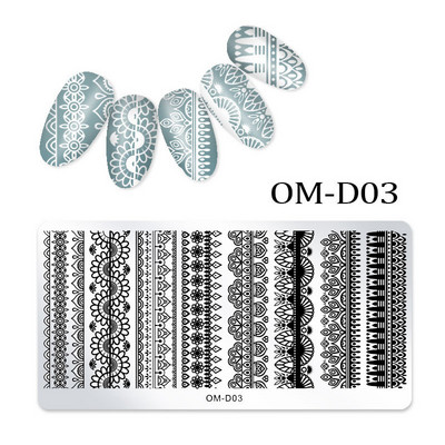Rectangle Nail Art Stamper Templates DIY Design Plate Nail Design Plate Image Plate Nail Art Tools