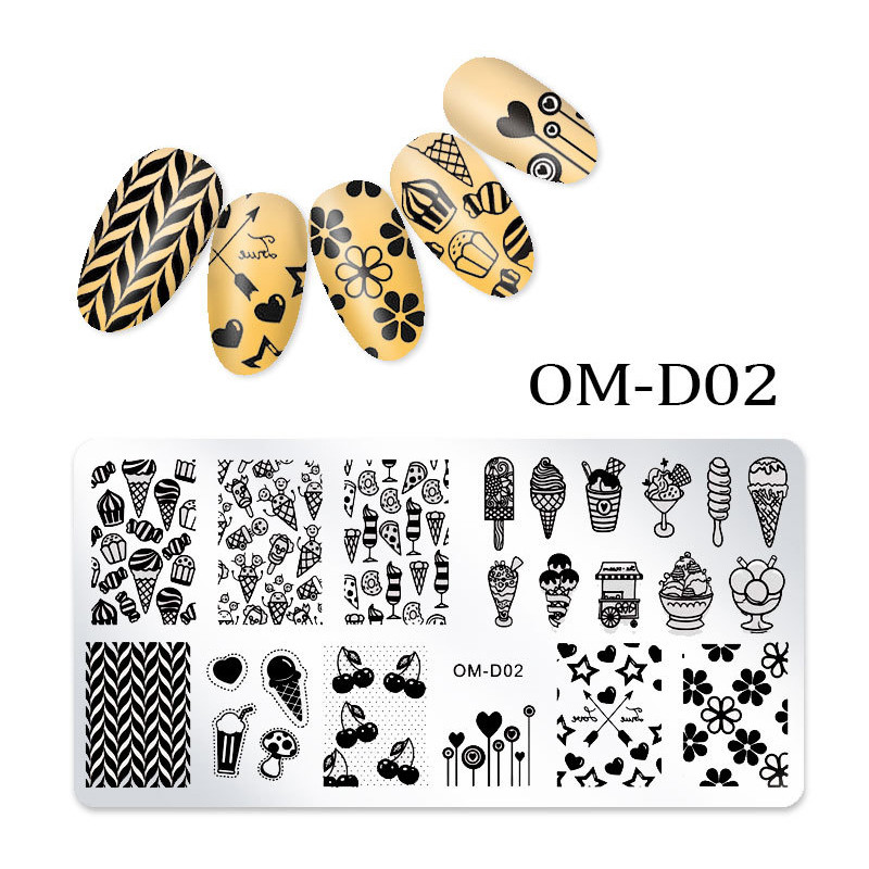 Rectangle Nail Art Stamper Templates DIY Design Plate Nail Design Plate Image Plate Nail Art Tools