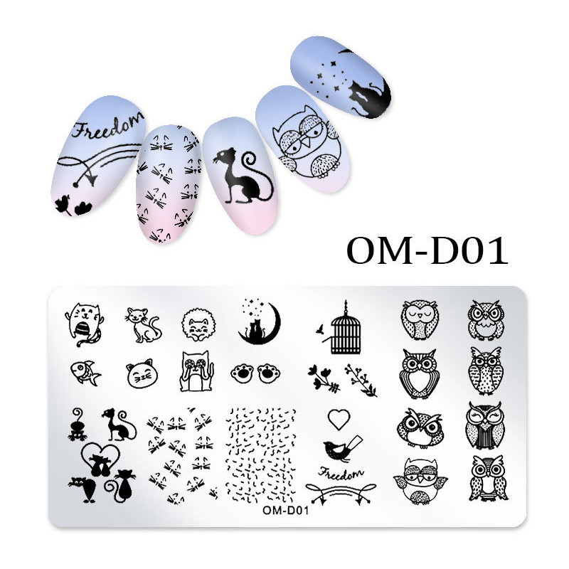 Rectangle Nail Art Stamper Templates DIY Design Plate Nail Design Plate Image Plate Nail Art Tools