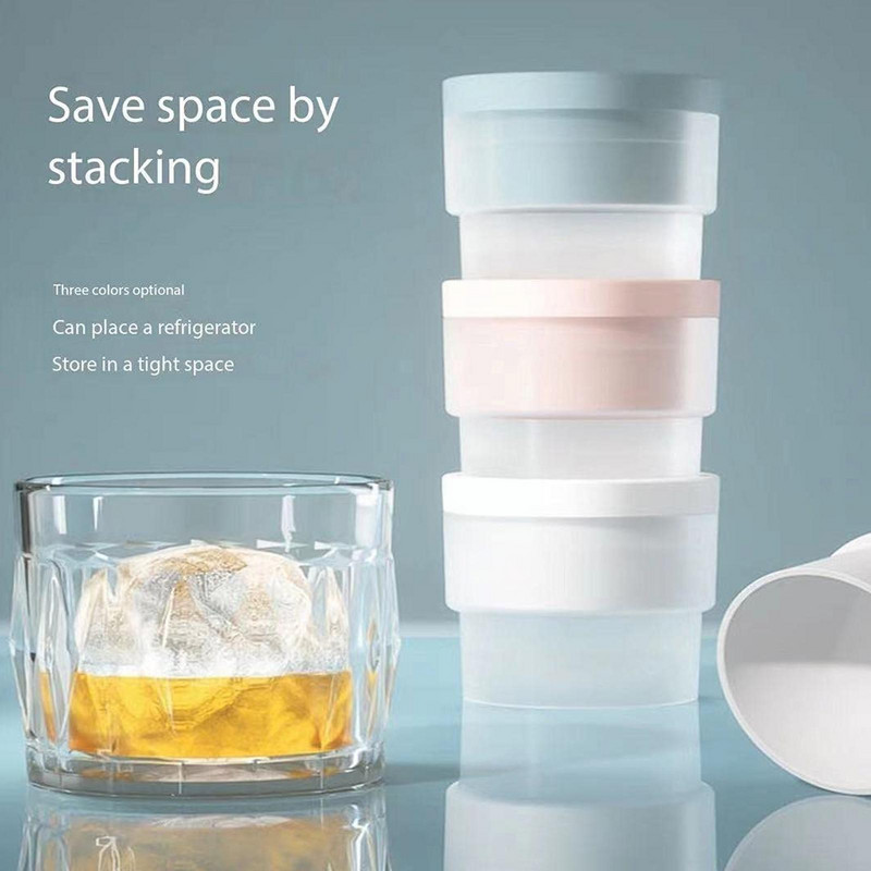 Szilikon jégkorong forma whisky kerek jégkészítő szilikon gömb alakú konyhai gyorskészítő jégfagyasztó kütyü barkácstálca gép X4x4