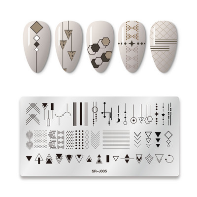 Mtssii 1PC körömbélyegző lemezek virágos téglalap rozsdamentes acél köröm képsablonok bélyegzősablon manikűr eszközök