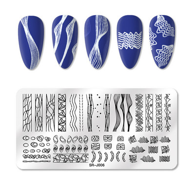 Mtssii 1PC körömbélyegző lemezek virágos téglalap rozsdamentes acél köröm képsablonok bélyegzősablon manikűr eszközök