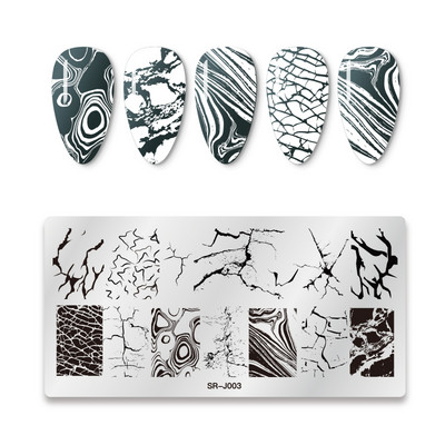 Mtssii 1PC körömbélyegző lemezek virágos téglalap rozsdamentes acél köröm képsablonok bélyegzősablon manikűr eszközök