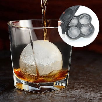 Νέο Whisky Ice Cube Maker Mold Mold Mold Αξεσουάρ τούβλο στρογγυλό μπαρ Εργαλεία κουζίνας υψηλής ποιότητας σε μαύρο χρώμα