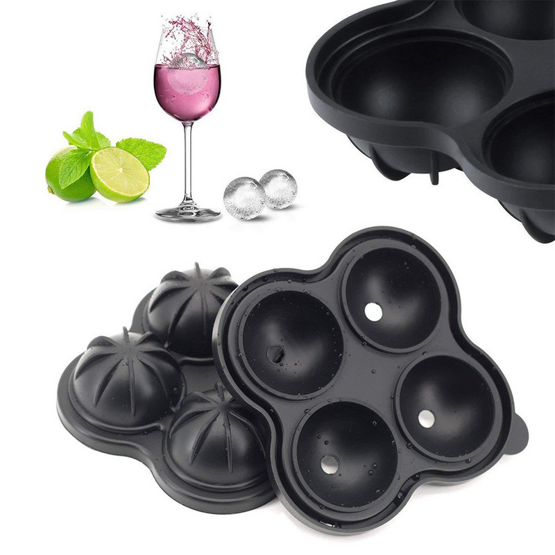 Uus viski jääkuubikumasin pallivormi vorm telliskivi ümmargune riba tarvikud kvaliteetse musta värvi jäävormi köögitööriistad