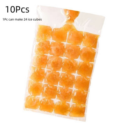 Suvine joogijääkuubiku vormi ühekordne isesulguv kott läbipaistev isetegemise kiirkülmutav jää valmistamise vormikott köögividinad