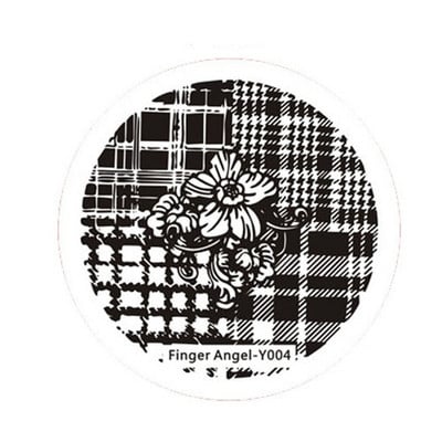 Îngerul degetelor 1 buc. farfurii de ștanțare pentru arta unghiilor, farfurie cu imagine ștampilă, model de litere, șablon rotund de imprimare cu flori