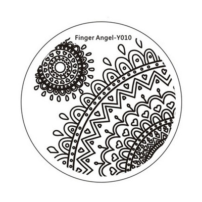 Îngerul degetelor 1 buc. farfurii de ștanțare pentru arta unghiilor, farfurie cu imagine ștampilă, model de litere, șablon rotund de imprimare cu flori