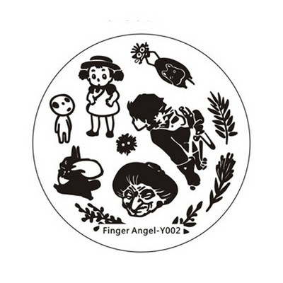 Îngerul degetelor 1 buc. farfurii de ștanțare pentru arta unghiilor, farfurie cu imagine ștampilă, model de litere, șablon rotund de imprimare cu flori
