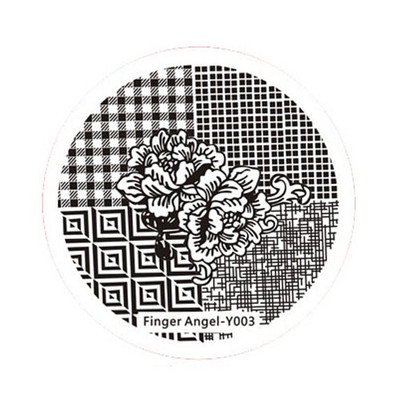 Îngerul degetelor 1 buc. farfurii de ștanțare pentru arta unghiilor, farfurie cu imagine ștampilă, model de litere, șablon rotund de imprimare cu flori