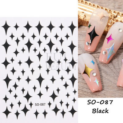 3D Laser-südame küünekunsti kleebis Holograafilised tähed liugurid Aurora kiled klaasküüned DIY disain läikivad kleebised maniküüri mähised GL1982