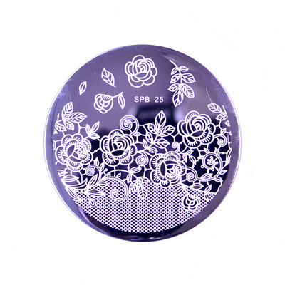 1 kom Predložak za žigosanje noktiju Cvijet Životinja Geometrija Ljubav Valentinovo Okrugla pločica za žigosanje noktiju