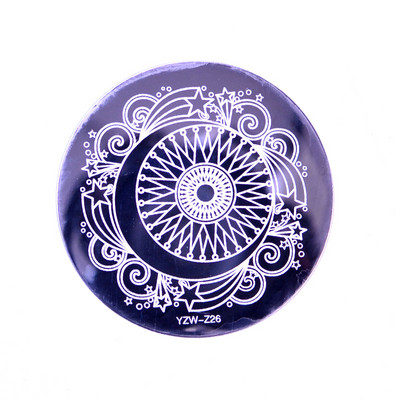 1 kom Predložak za žigosanje noktiju Cvijet Životinja Geometrija Ljubav Valentinovo Okrugla pločica za žigosanje noktiju