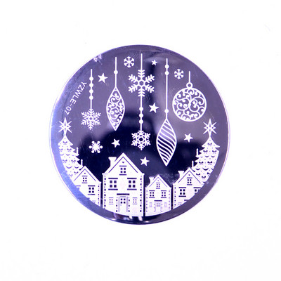 1 kom Predložak za žigosanje noktiju Cvijet Životinja Geometrija Ljubav Valentinovo Okrugla pločica za žigosanje noktiju