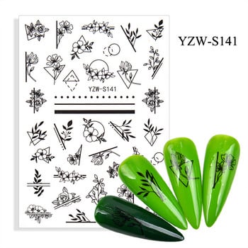 3D αυτοκόλλητα για νύχια Αυτοκόλλητα Mandala Crystal Nail Art Decorations Flower Moon Line Star Sticker Nail Foil Αξεσουάρ