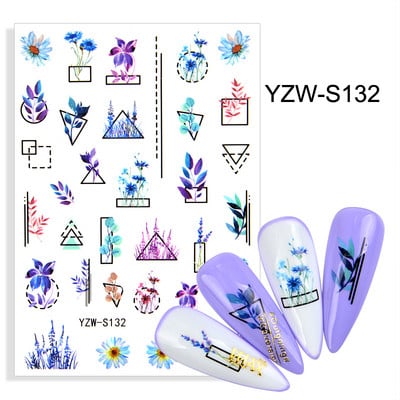 3D αυτοκόλλητα για νύχια Αυτοκόλλητα Mandala Crystal Nail Art Decorations Flower Moon Line Star Sticker Nail Foil Αξεσουάρ