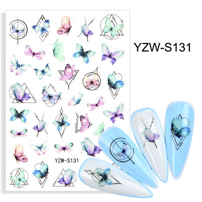 3D αυτοκόλλητα για νύχια Αυτοκόλλητα Mandala Crystal Nail Art Decorations Flower Moon Line Star Sticker Nail Foil Αξεσουάρ