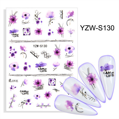 3D αυτοκόλλητα για νύχια Αυτοκόλλητα Mandala Crystal Nail Art Decorations Flower Moon Line Star Sticker Nail Foil Αξεσουάρ