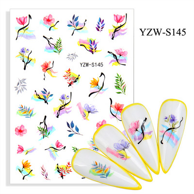 3D αυτοκόλλητα για νύχια Αυτοκόλλητα Mandala Crystal Nail Art Decorations Flower Moon Line Star Sticker Nail Foil Αξεσουάρ