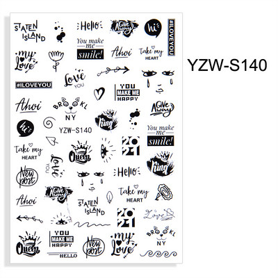 3D αυτοκόλλητα για νύχια Αυτοκόλλητα Mandala Crystal Nail Art Decorations Flower Moon Line Star Sticker Nail Foil Αξεσουάρ