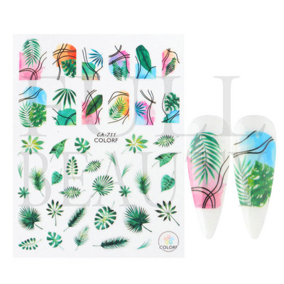 1 τεμ. Sliders για νύχια 3D Αυτοκόλλητα Αυτοκόλλητα Κοχύλι Σχέδια Φύλλων Φρούτων Καλοκαιρινά Διακοσμητικά Αξεσουάρ Nail Art NFF644-653