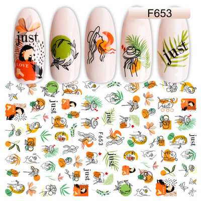 1 τεμ. Sliders για νύχια 3D Αυτοκόλλητα Αυτοκόλλητα Κοχύλι Σχέδια Φύλλων Φρούτων Καλοκαιρινά Διακοσμητικά Αξεσουάρ Nail Art NFF644-653