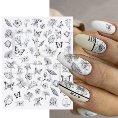 1 τεμ. Sliders για νύχια 3D Αυτοκόλλητα Αυτοκόλλητα Κοχύλι Σχέδια Φύλλων Φρούτων Καλοκαιρινά Διακοσμητικά Αξεσουάρ Nail Art NFF644-653