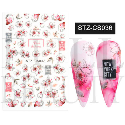 1 τεμ. Sliders για νύχια 3D Αυτοκόλλητα Αυτοκόλλητα Κοχύλι Σχέδια Φύλλων Φρούτων Καλοκαιρινά Διακοσμητικά Αξεσουάρ Nail Art NFF644-653