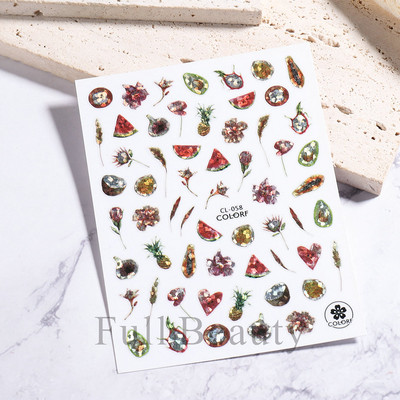 1 τεμ. Sliders για νύχια 3D Αυτοκόλλητα Αυτοκόλλητα Κοχύλι Σχέδια Φύλλων Φρούτων Καλοκαιρινά Διακοσμητικά Αξεσουάρ Nail Art NFF644-653