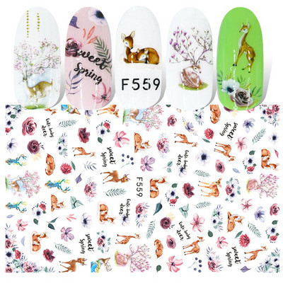 1 τεμ. Sliders για νύχια 3D Αυτοκόλλητα Αυτοκόλλητα Κοχύλι Σχέδια Φύλλων Φρούτων Καλοκαιρινά Διακοσμητικά Αξεσουάρ Nail Art NFF644-653