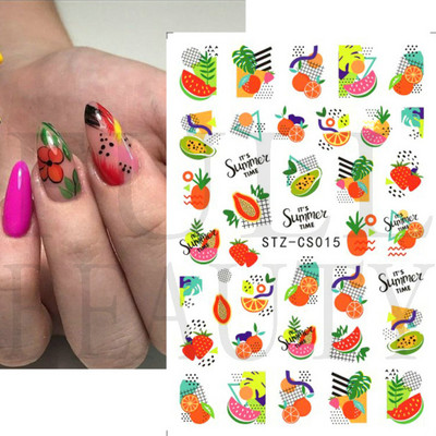 1 τεμ. Sliders για νύχια 3D Αυτοκόλλητα Αυτοκόλλητα Κοχύλι Σχέδια Φύλλων Φρούτων Καλοκαιρινά Διακοσμητικά Αξεσουάρ Nail Art NFF644-653