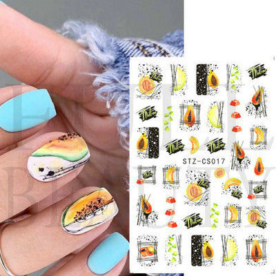 1 τεμ. Sliders για νύχια 3D Αυτοκόλλητα Αυτοκόλλητα Κοχύλι Σχέδια Φύλλων Φρούτων Καλοκαιρινά Διακοσμητικά Αξεσουάρ Nail Art NFF644-653